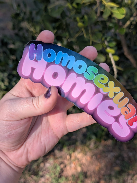 Homosexual Homies Bumper Sticker