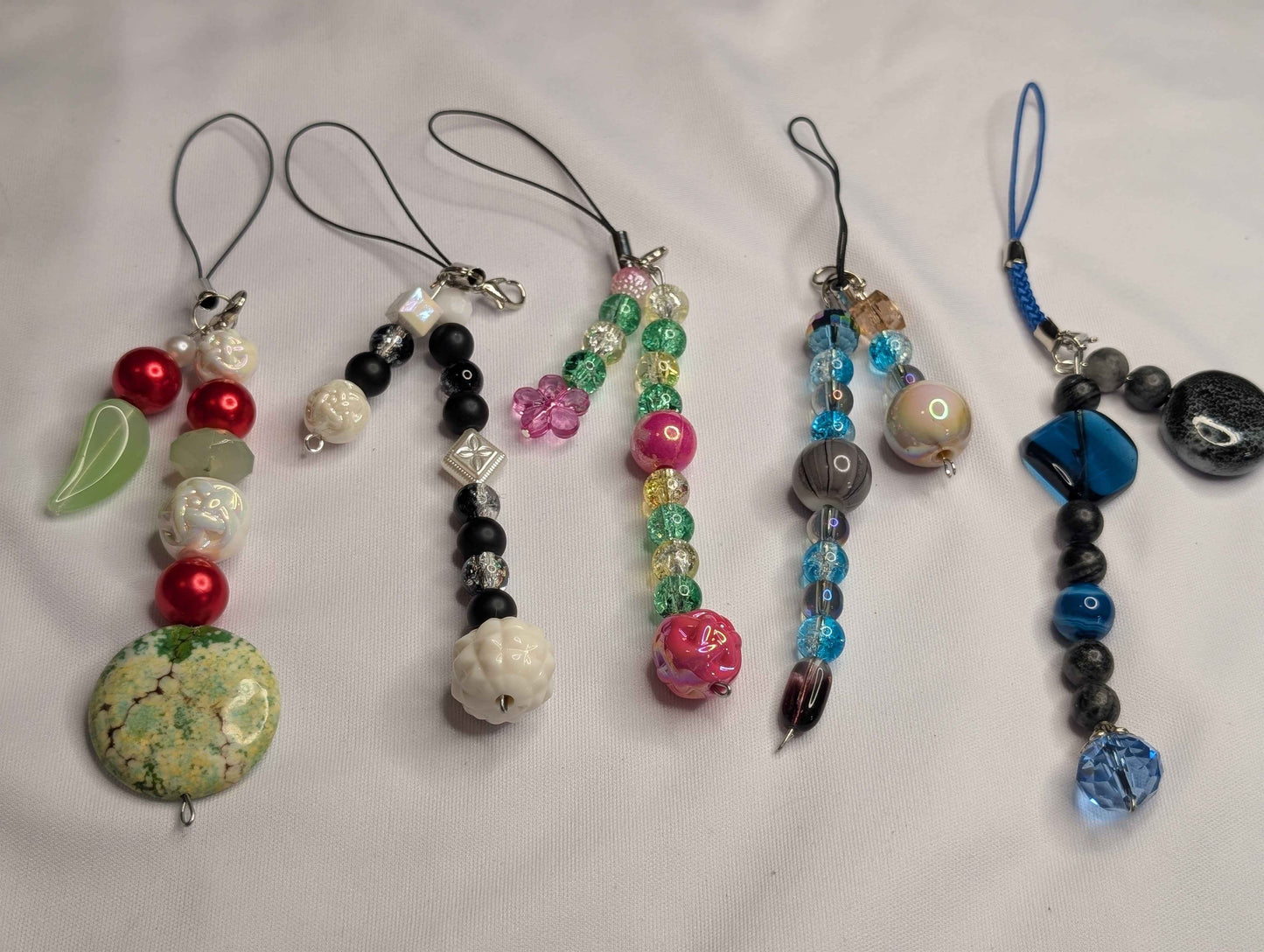 Demon Slayer Phone Keychain Charm Glass Bead