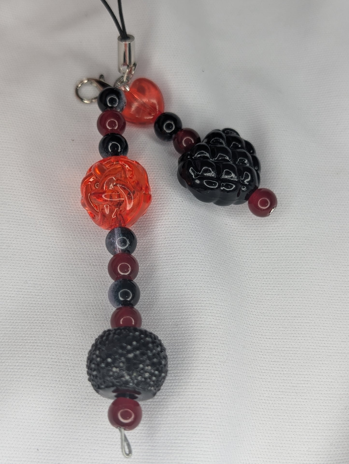 Hero Anime Keychain Charm Glass Beads