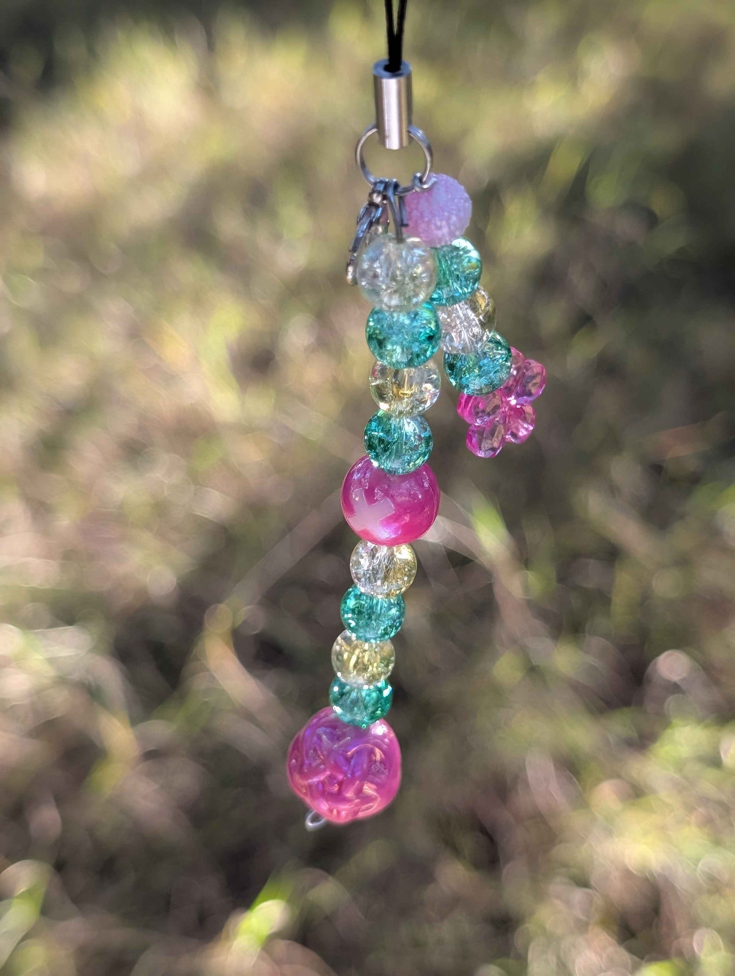 Demon Slayer Phone Keychain Charm Glass Bead