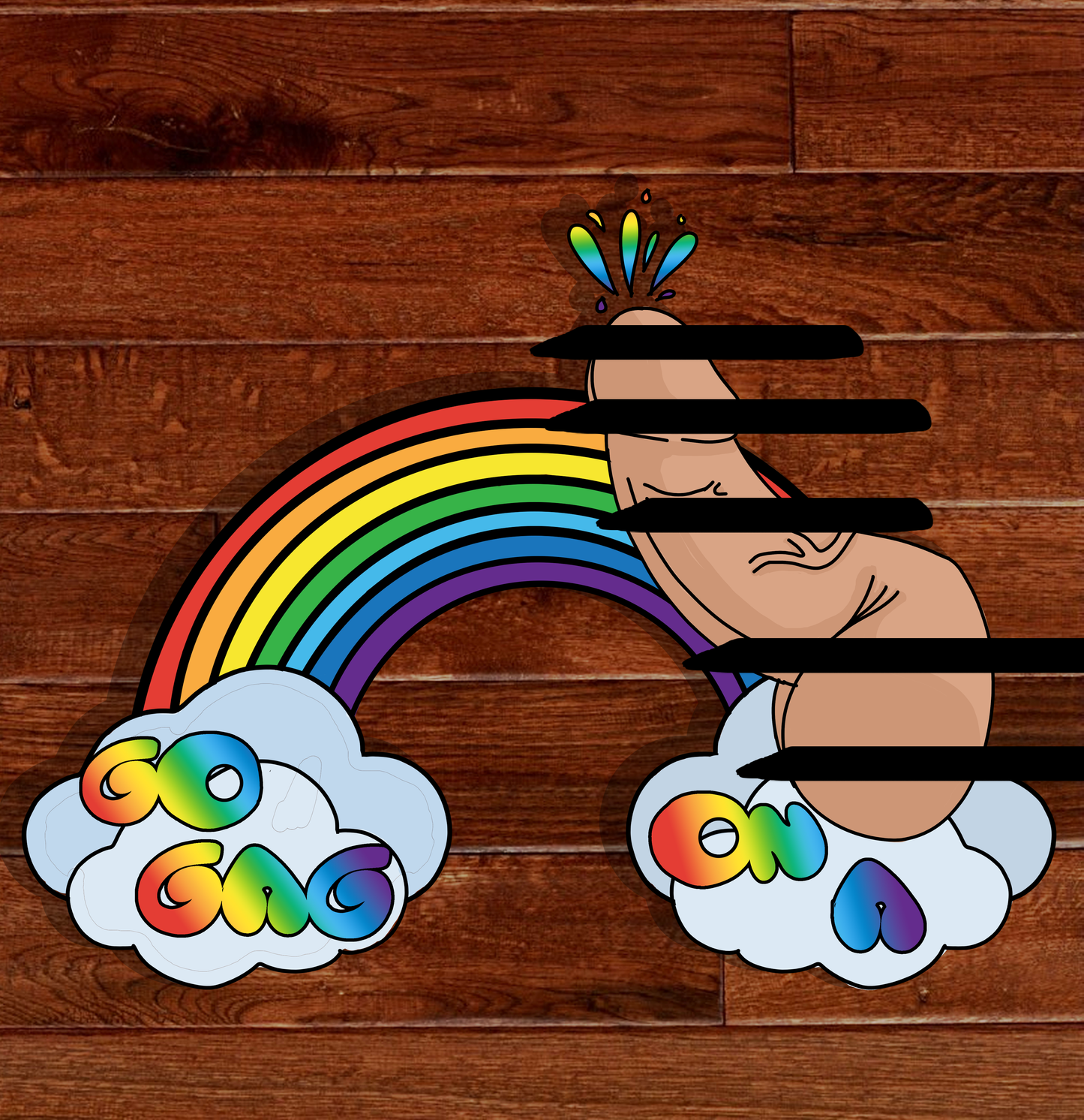 NSFW Go Gag on a D Sticker