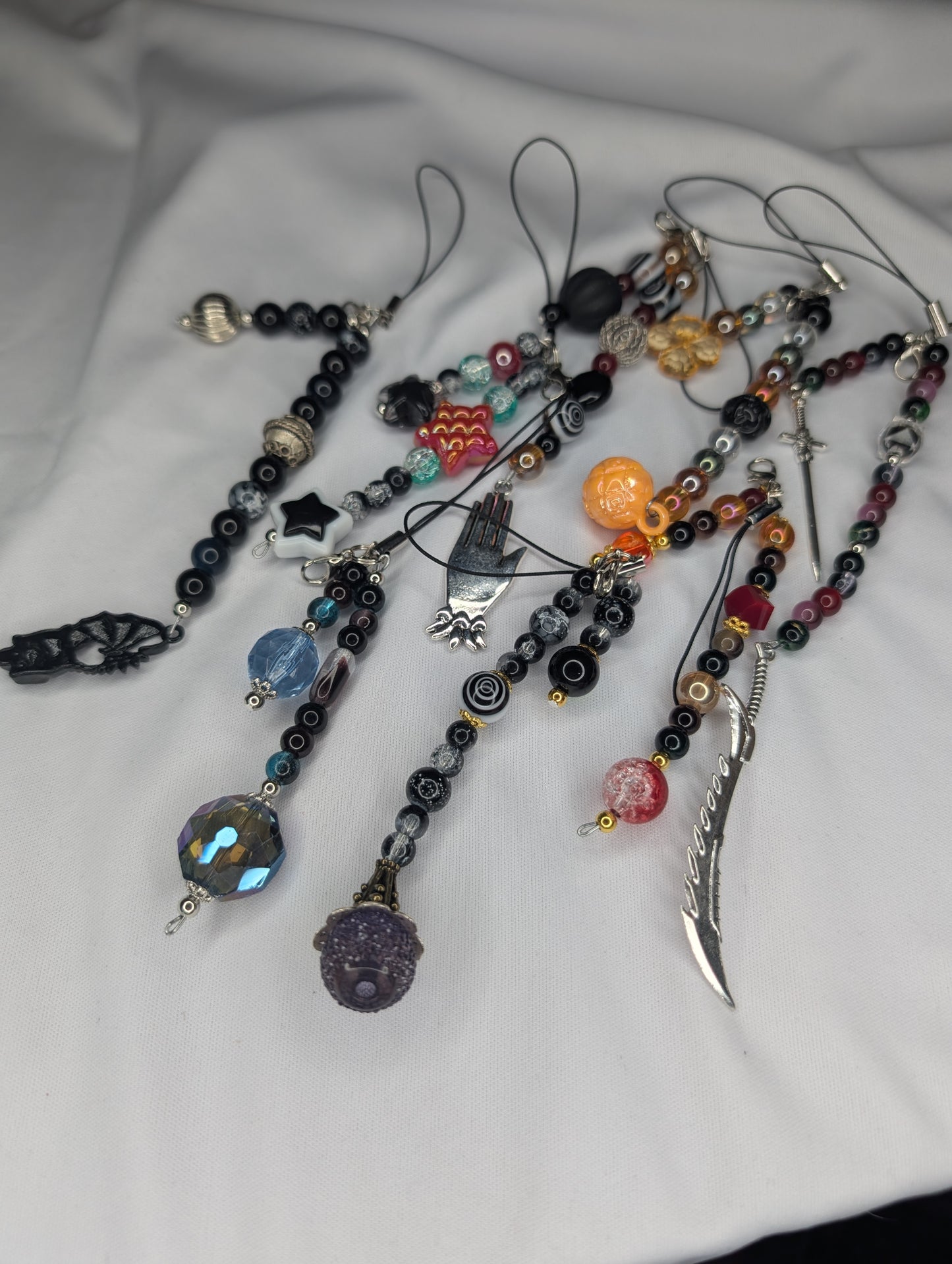 Hero Anime Keychain Charm Glass Beads