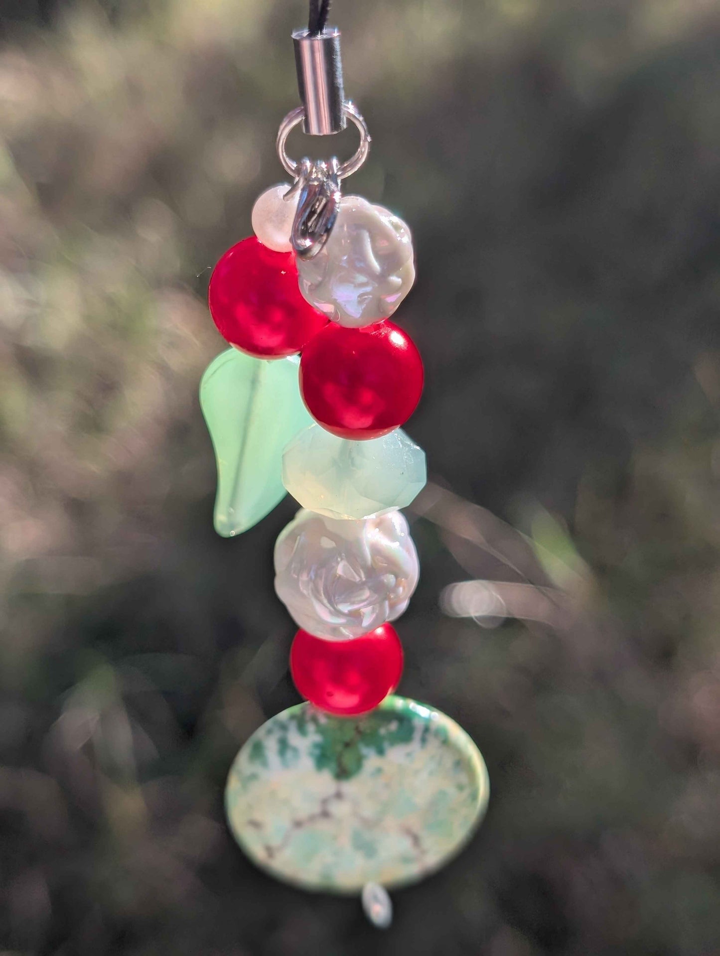 Demon Slayer Phone Keychain Charm Glass Bead