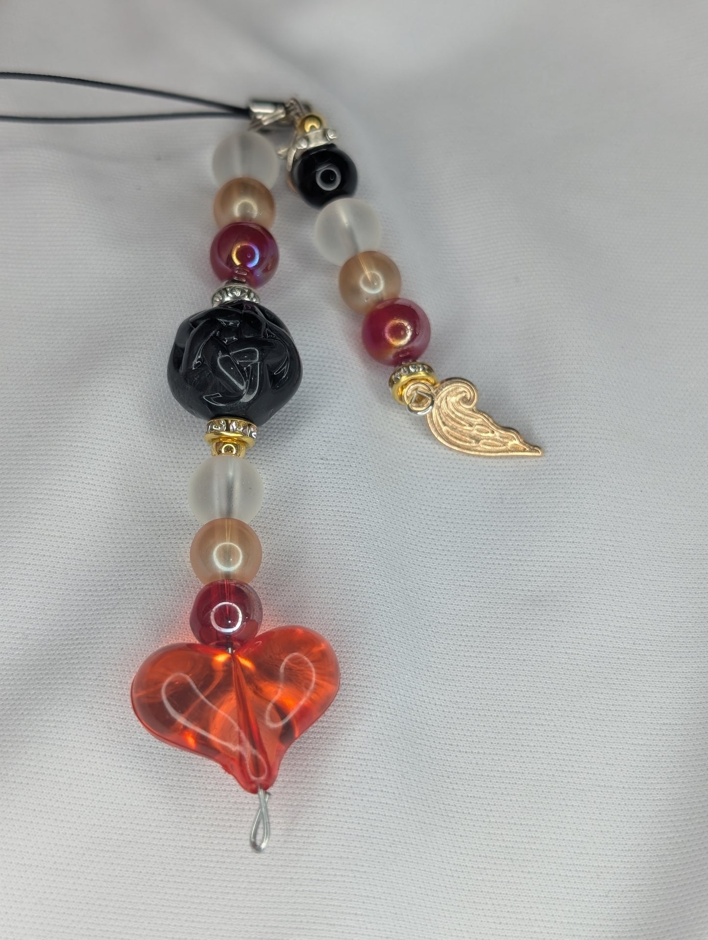 Hero Anime Keychain Charm Glass Beads