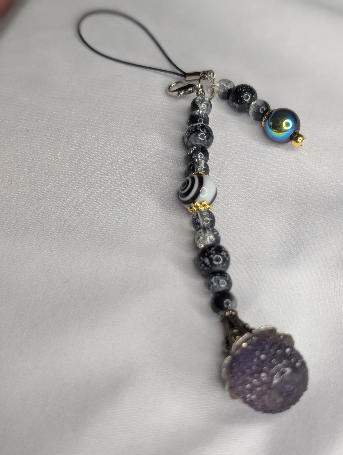 Hero Anime Keychain Charm Glass Beads