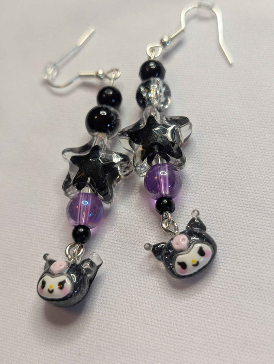 Sanrio Kawaii Dangling Earrings Kuromi Hello Kitty Inspired