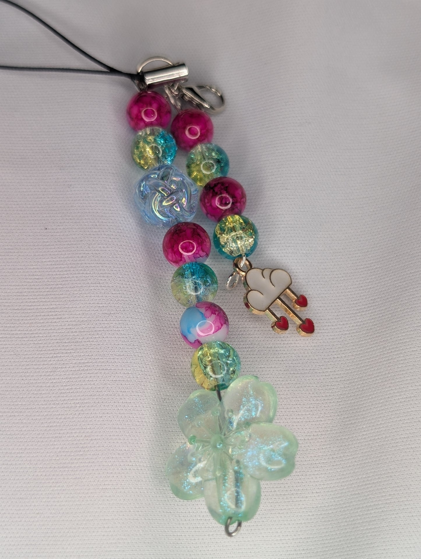 Hero Anime Keychain Charm Glass Beads