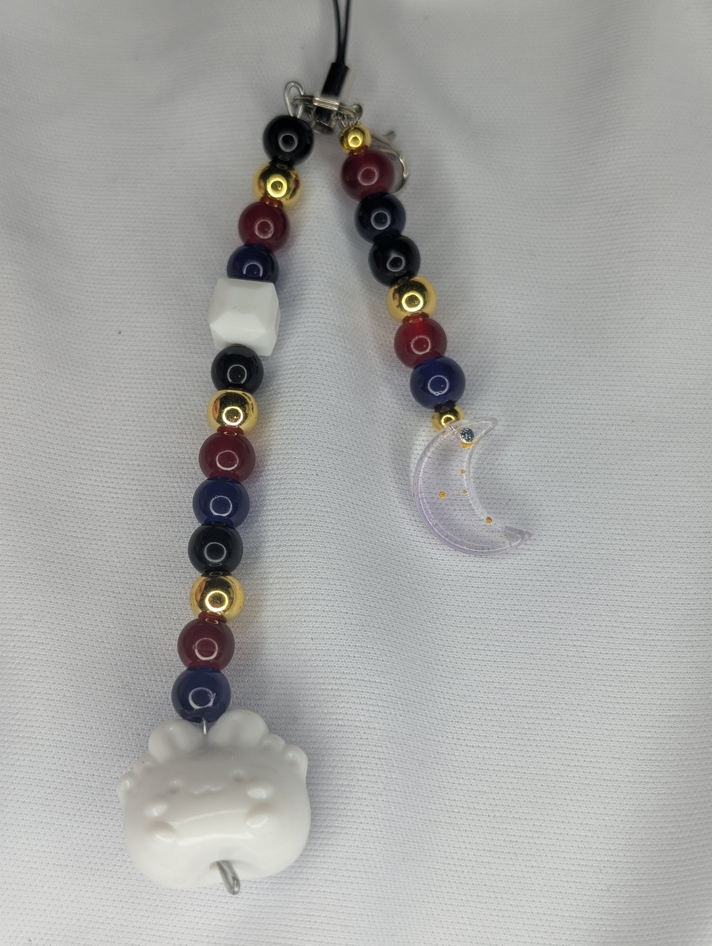 Hero Anime Keychain Charm Glass Beads