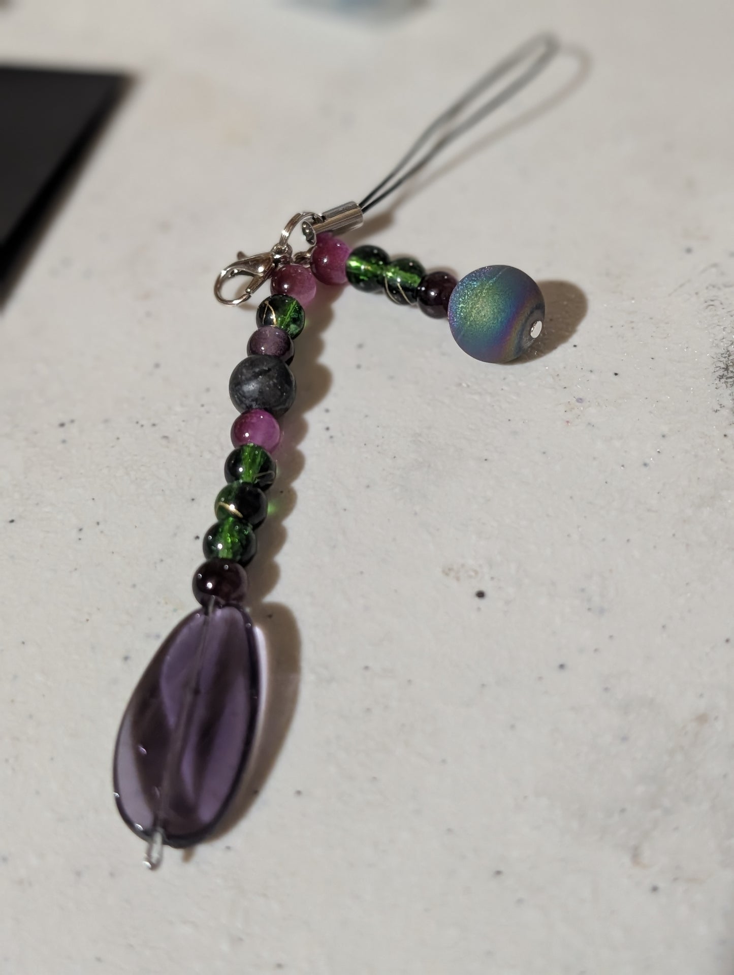 Demon Slayer Phone Keychain Charm Glass Bead