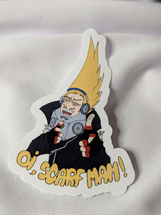 Oi Scarf Man Sticker | Hero Anime