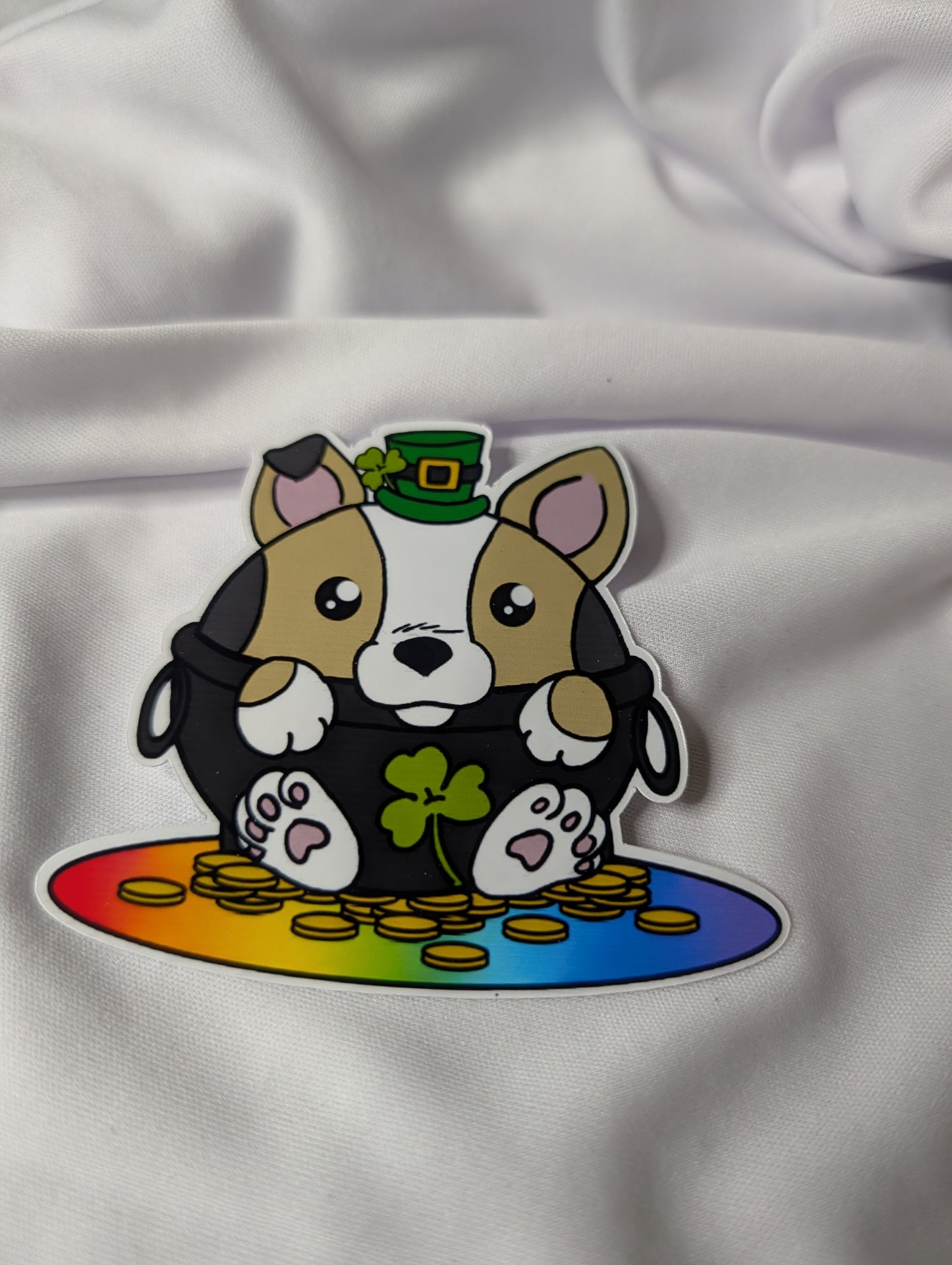 Holliday Corgi Dog Sticker