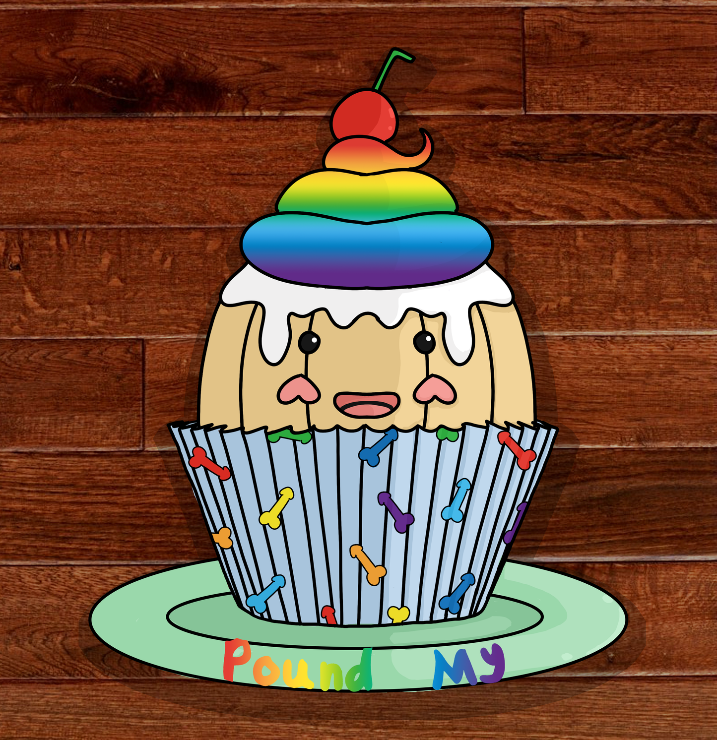 NSFW Pound My Cake Sticker