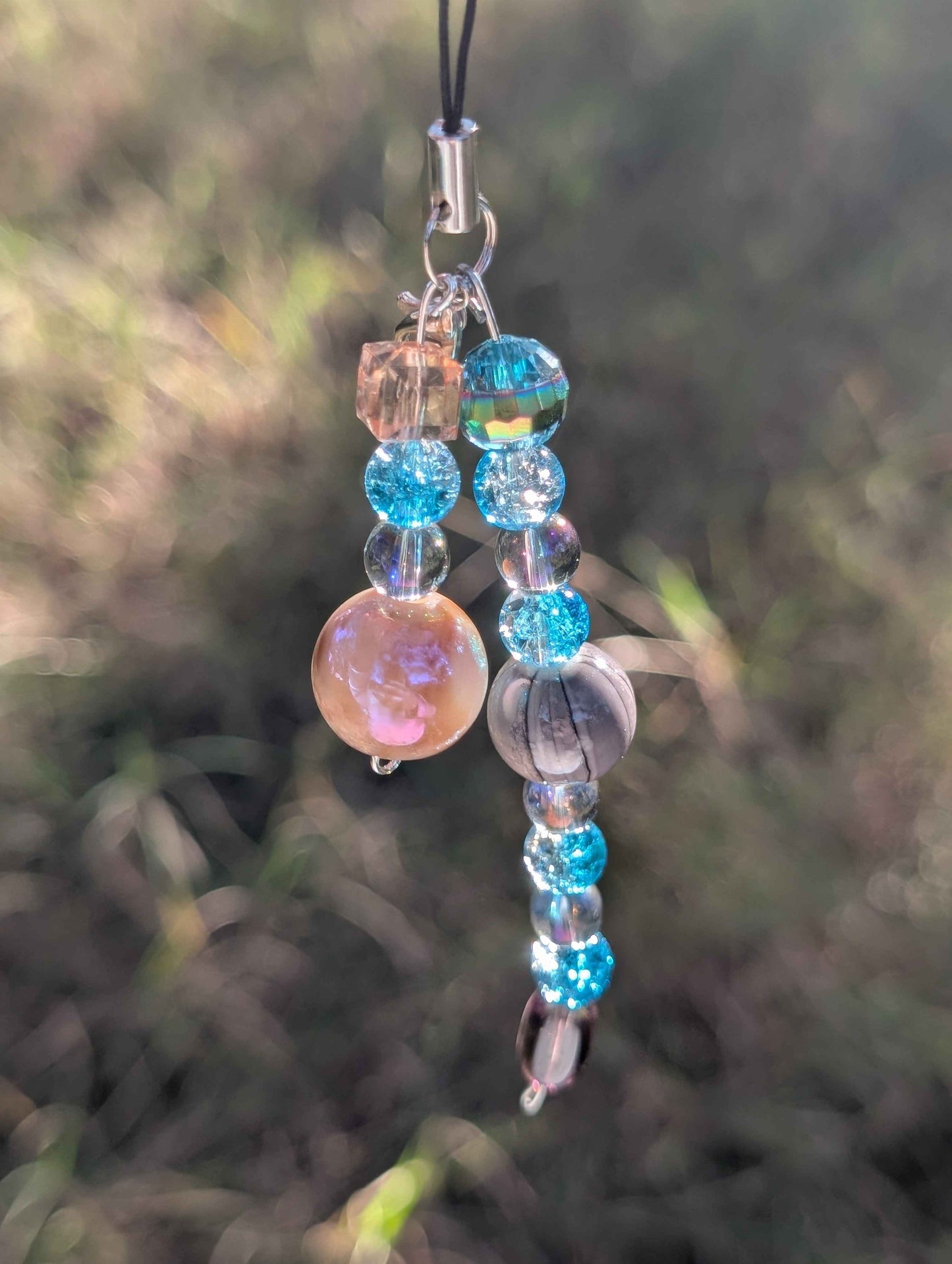 Demon Slayer Phone Keychain Charm Glass Bead