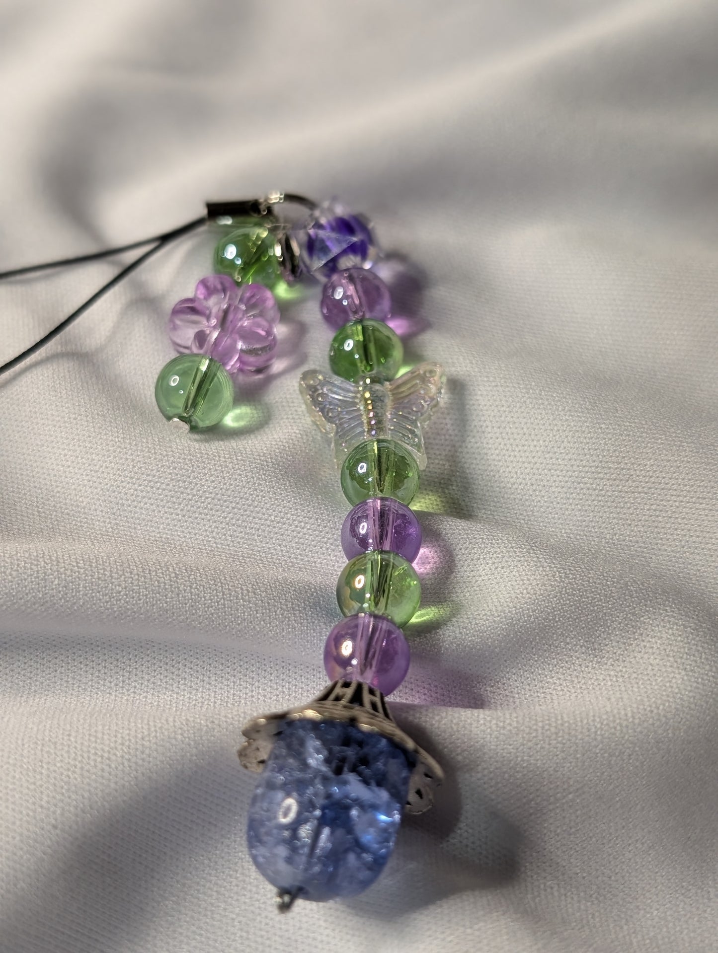 Demon Slayer Phone Keychain Charm Glass Bead