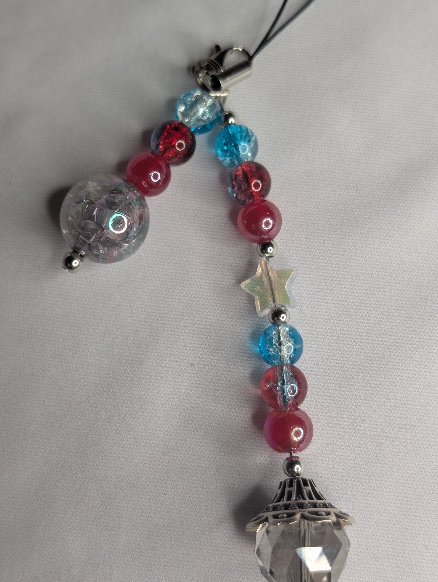 Hero Anime Keychain Charm Glass Beads