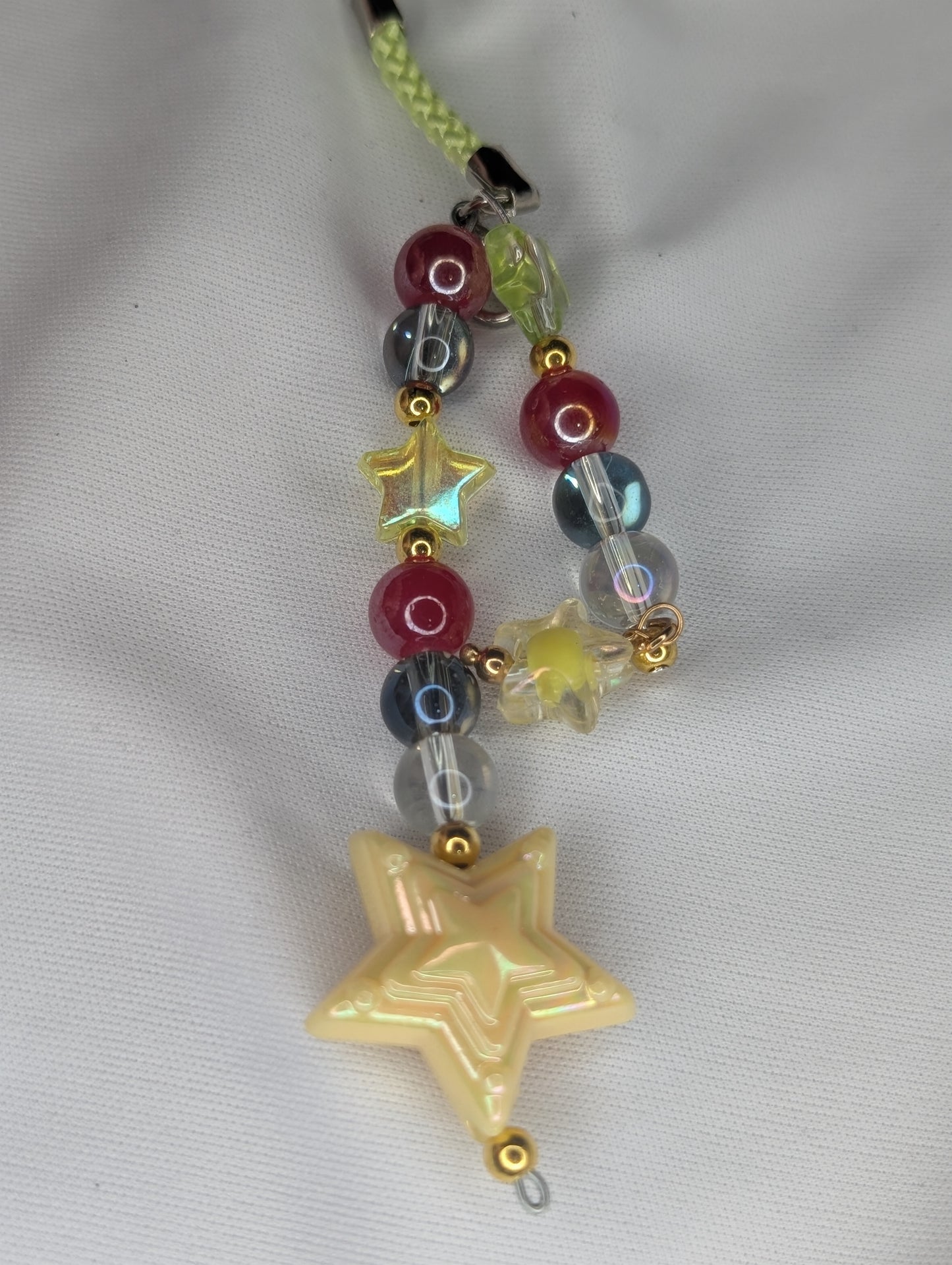 Hero Anime Keychain Charm Glass Beads