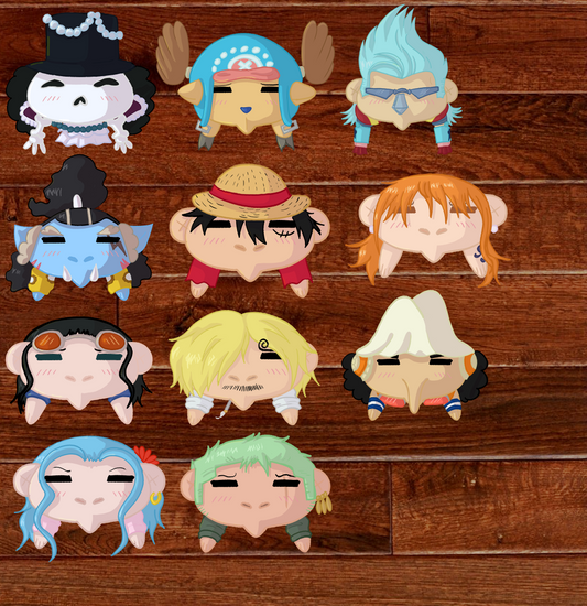 Pirate Anime Sleepy Chibi Stickers