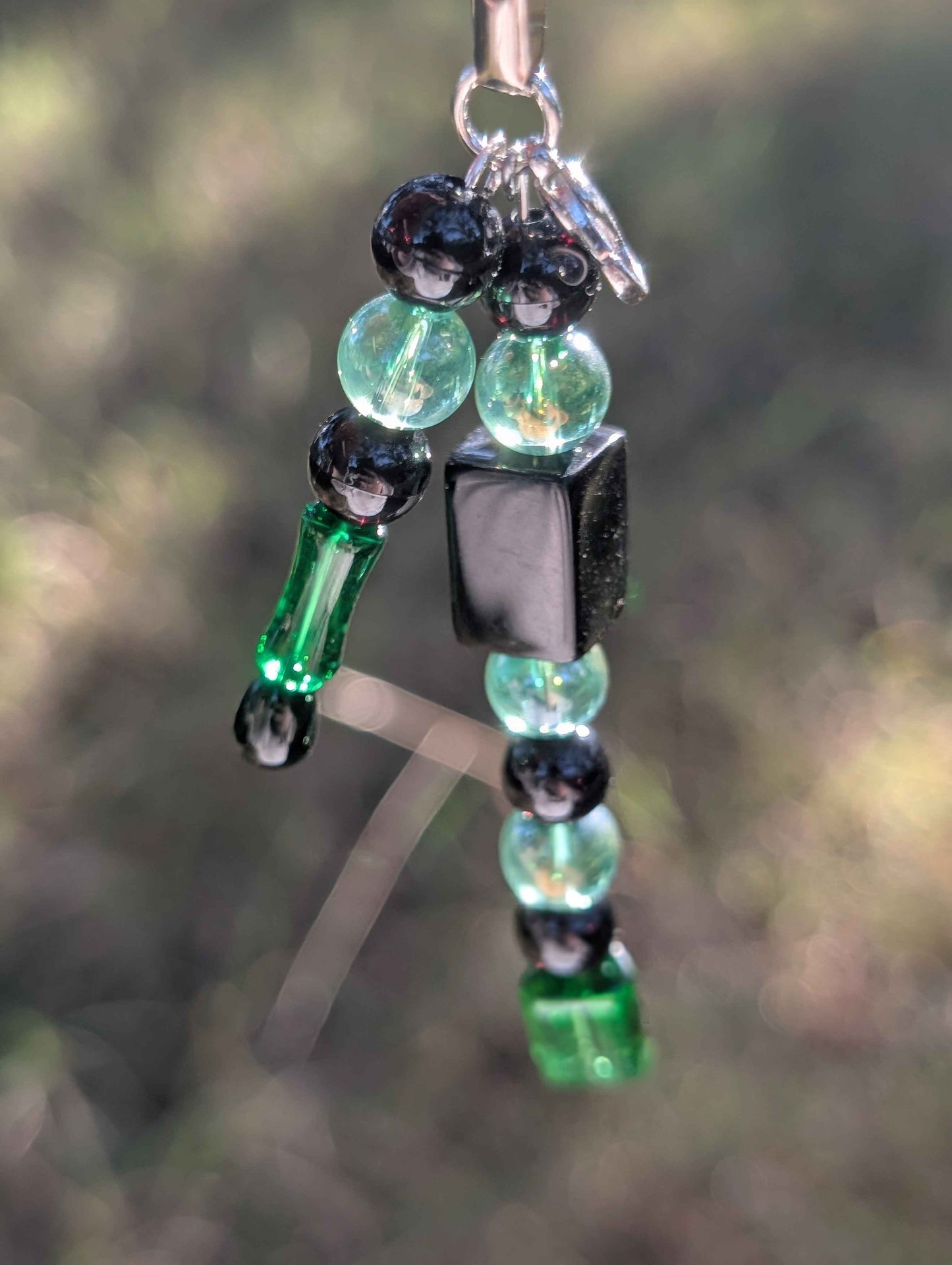 Demon Slayer Phone Keychain Charm Glass Bead