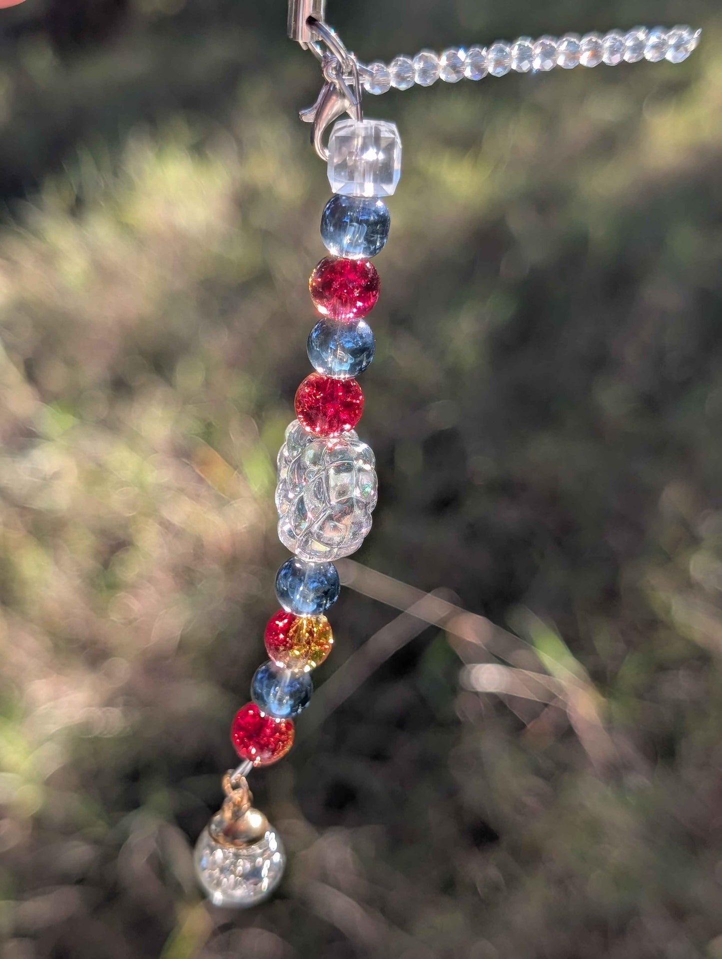 Demon Slayer Phone Keychain Charm Glass Bead