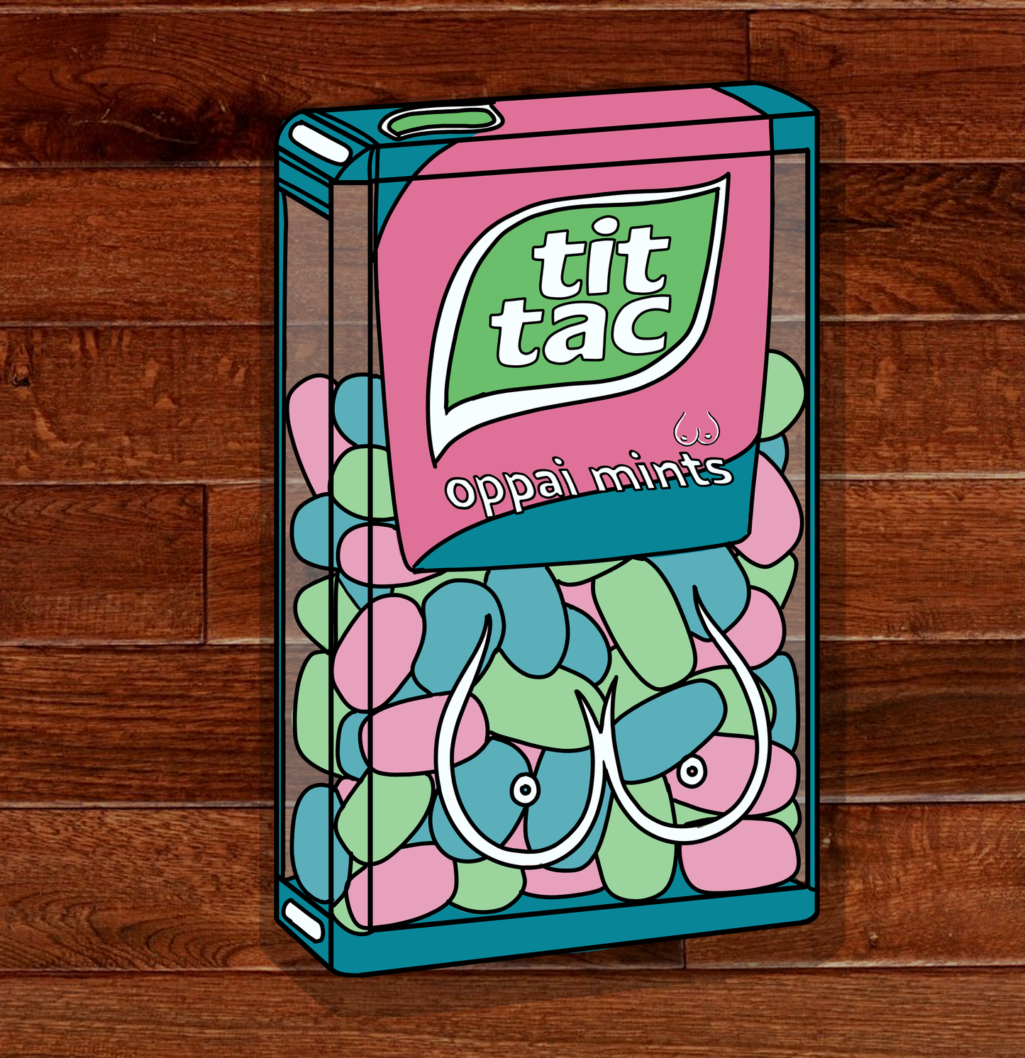 NSFW Tit Tac Sticker