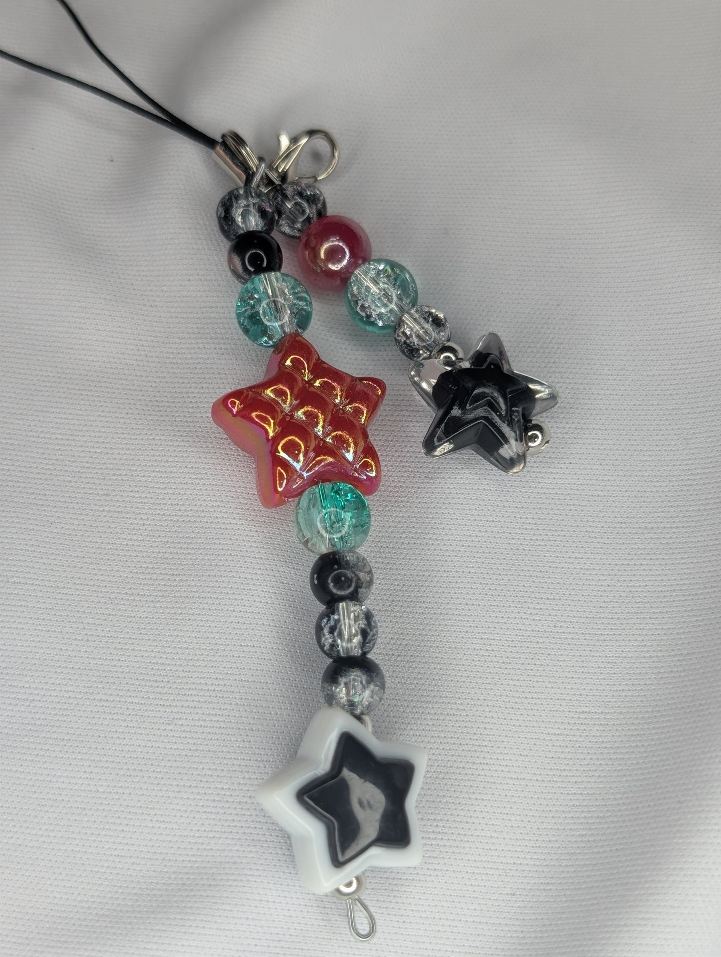 Hero Anime Keychain Charm Glass Beads