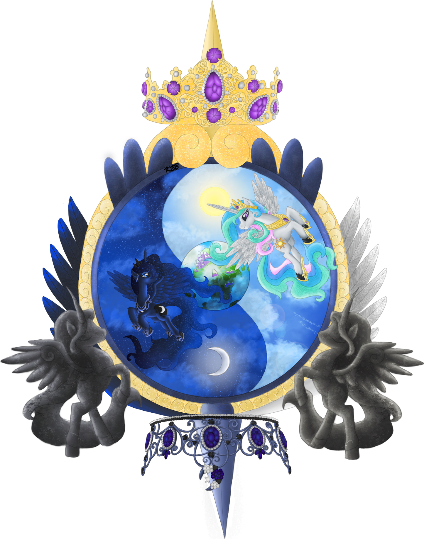 Pendant of The Two Sisters Print