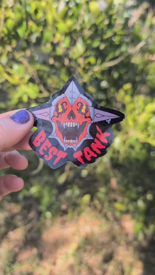 Best Tank Vinyl Sticker- Blood Tank Gaming Gift Warcraft